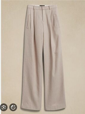 Banana Republic Wide-Leg Pants - Herringbone
